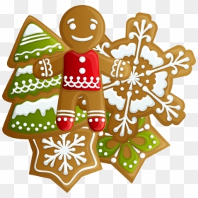 Christmas Cookies Clipart, HD Png Download - milk and cookies png