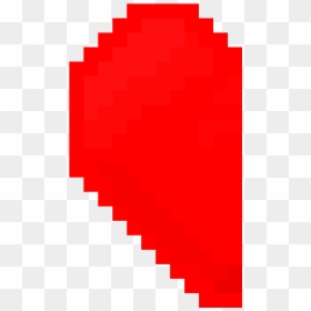 Minecraft Pixel Png, Transparent Png - half heart png