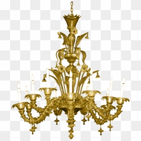 Murano Glass Chandelier, HD Png Download - gold chandelier png