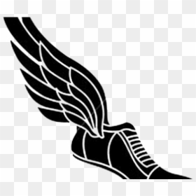 Shoe With A Feather Logo, HD Png Download - wings silhouette png
