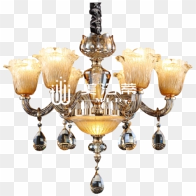 Chandelier, HD Png Download - gold chandelier png