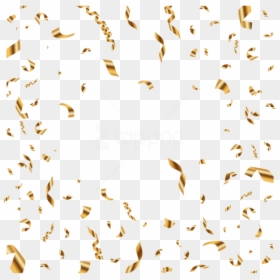 Gold Transparent Background Confetti Png, Png Download - gold glitter confetti png