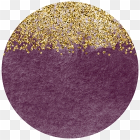 Purple Gold Watercolor Circle Png, Transparent Png - gold glitter confetti png
