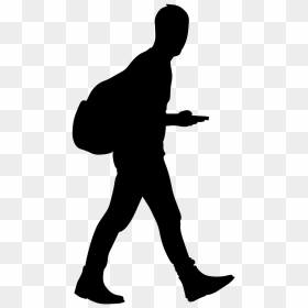 Person Walking Silhouette Png, Transparent Png - guy walking png