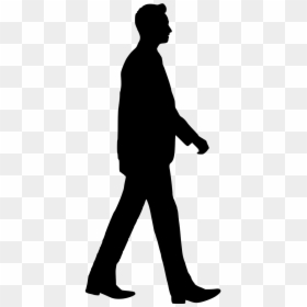 Walking Man Silhouette Png, Transparent Png - guy walking png