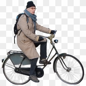 Old Man Bicycle Png, Transparent Png - guy walking png