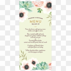 Menu De Mariage Fleur, HD Png Download - wedding bouquet png