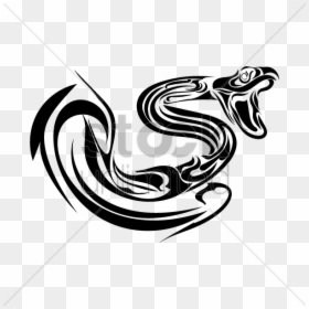 Simple Tribal Snake Tattoo Designs, HD Png Download - snake logo png