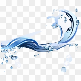 Water Vector Free, HD Png Download - flowing water png