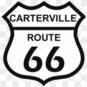 Route 66 Svg, HD Png Download - route 66 sign png