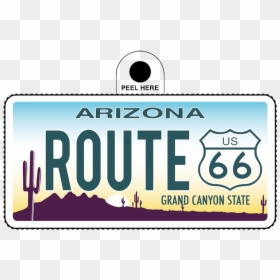 Arizona State License Plate, HD Png Download - route 66 sign png