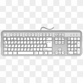 Keyboard Black And White Clipart, HD Png Download - computer keyboard png