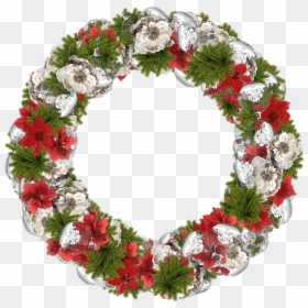 Christmas Flower Crown Png, Transparent Png - christmas flowers png