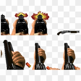 Doom Shotgun Reload Sprite, HD Png Download - finger gun png