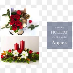 Garden Roses, HD Png Download - christmas flowers png