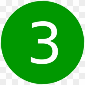 Number 3 In Green Circle, HD Png Download - numero 2 png
