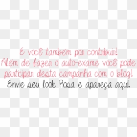 Writing, HD Png Download - outubro rosa png