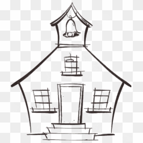 Old School House Drawing, HD Png Download - old school png