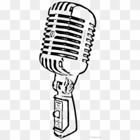 Old School Microphone Drawing, HD Png Download - old school png