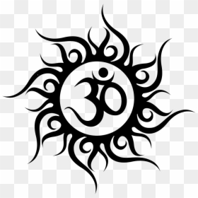 Om In Black And White, HD Png Download - hinduism symbol png
