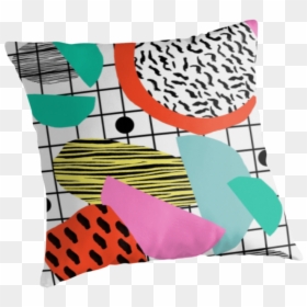 Throw Pillow, HD Png Download - retro shapes png