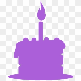Birthday Cake Clipart Purple, HD Png Download - food silhouette png