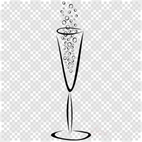 Champagne Glass Drawing Png, Transparent Png - champagne png