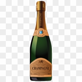 Champagne Bottle Mockup Psd Free, HD Png Download - champagne png