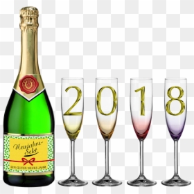 Png Happy New Year 2018, Transparent Png - champagne png