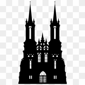 Gothic Castle Silhouette, HD Png Download - castle png