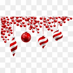 Red Christmas Decorations Png, Transparent Png - christmas ornament png