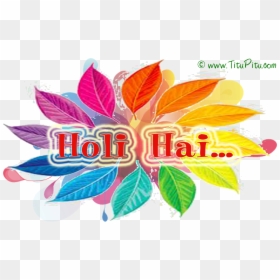 Happy Holi Image With Flower, HD Png Download - happy holi png