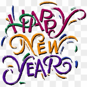 Happy New Year Word Art, HD Png Download - happy new year png