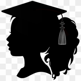 Black Girl Graduation Silhouette, HD Png Download - graduation png