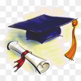 Graduation Cap And Diploma, HD Png Download - graduation png
