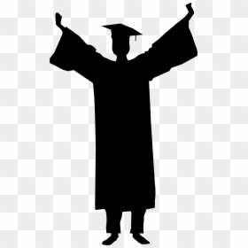 Graduate Silhouette Transparent, HD Png Download - graduation png