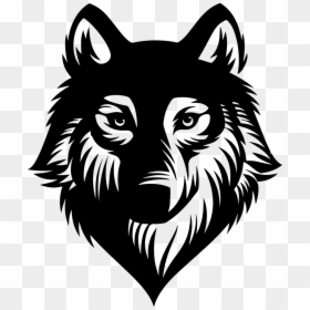 Black And White Wolf Png Logo, Transparent Png - fox png