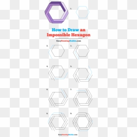 Draw Impossible Hexagon Step By Step, HD Png Download - hexagon png