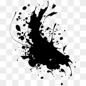 Blue Paint Splatter Png, Transparent Png - black png