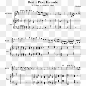 Routine Alan Walker Piano Sheet, HD Png Download - harambe png
