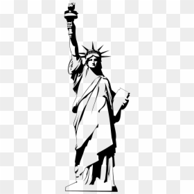 Statue Of Liberty Clipart Black And White, HD Png Download - statue of liberty png