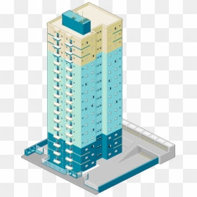 Isometric Buildings Pixel Art, HD Png Download - building png