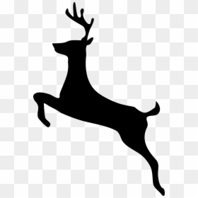 Reindeer Silhouette Clipart, HD Png Download - deer png
