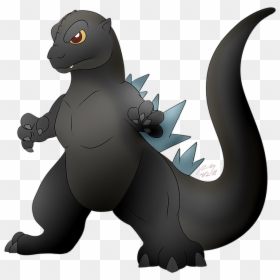 Godzilla Cartoon Drawing, HD Png Download - godzilla png