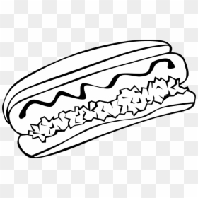 Food Line Art Png, Transparent Png - hot dog png