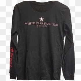 Long-sleeved T-shirt, HD Png Download - white star png