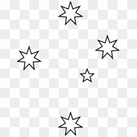 Color In Australian Flag, HD Png Download - white star png