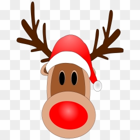 Clipart Reindeer Red Nose, HD Png Download - deer png