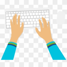 Keyboard With Hand Png, Transparent Png - hands png