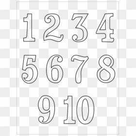 Numbers 1 10 In Different Fonts, HD Png Download - no png